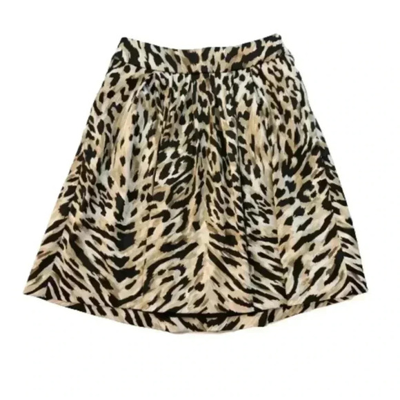 ❤️2/$30❤️White House Black  Market Leopard Print Skirt Womens Size US6 - Picture 2 of 6